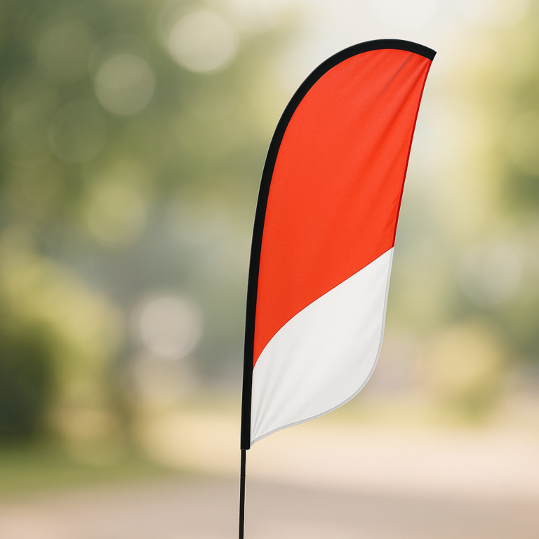 Drapeau publicitaire pas cher avec une impression vraiment professionnelle